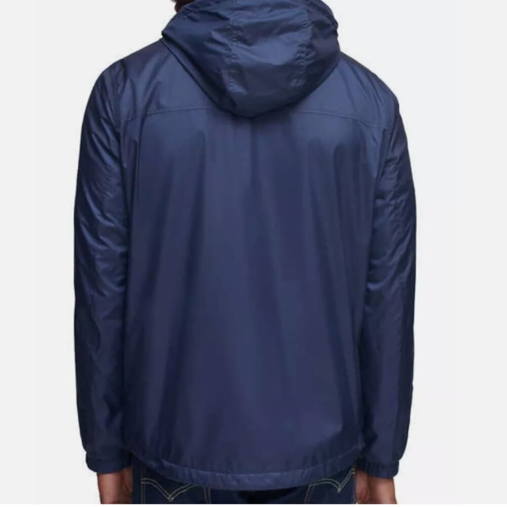 Calvin Klein Men’s Hooded Windbreaker Navy M - Picture 2 of 4